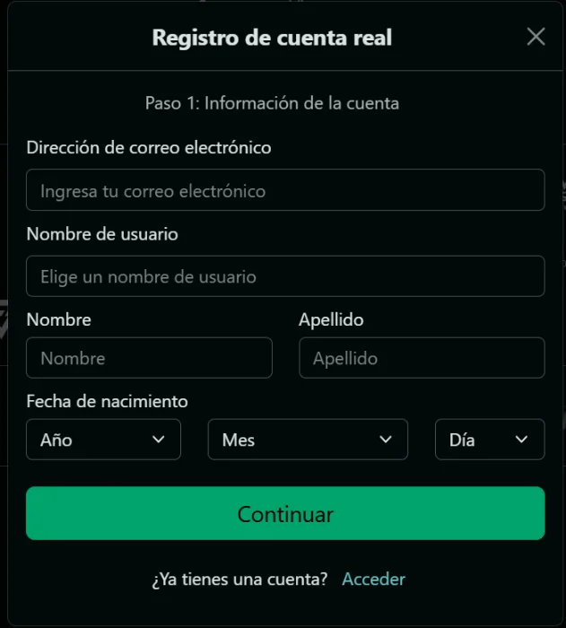 TrueFortune Casino Registro e Inicio de Sesión